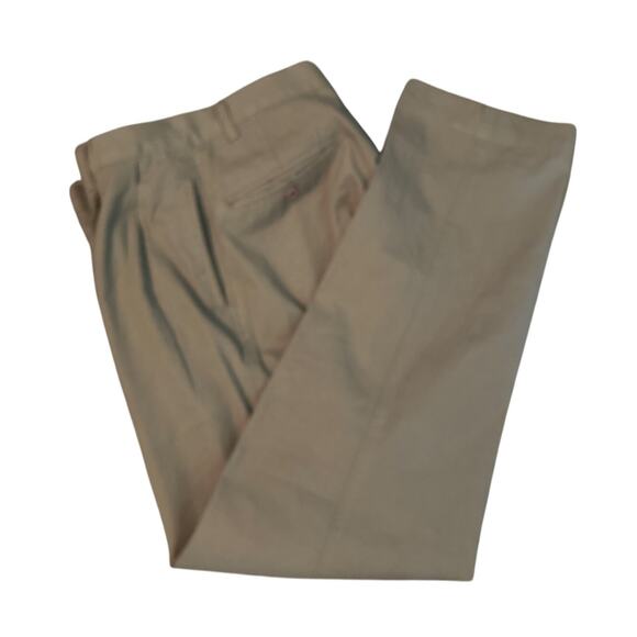 GUC Urban Pace Men's Twill Pants Tan Pleats Belt Loops 100% Cotton Size 32 x 32 - Picture 1 of 5